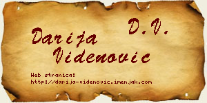 Darija Videnović vizit kartica